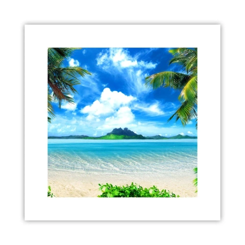 Poster - Das Azurblau der Tropen - 30x30 cm