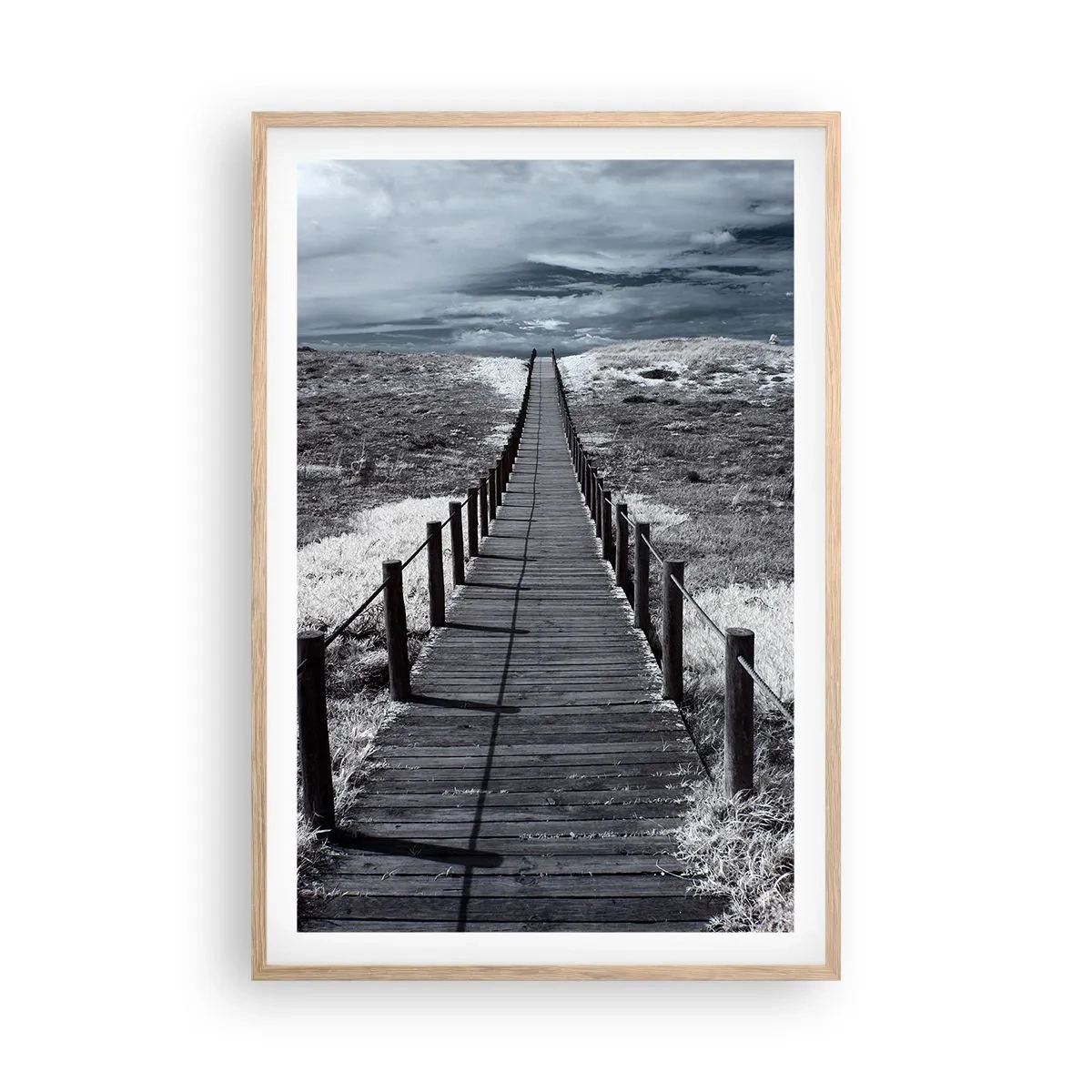 Poster in einem Rahmen aus heller Eiche - Direkt ans Ufer - 61x91 cm