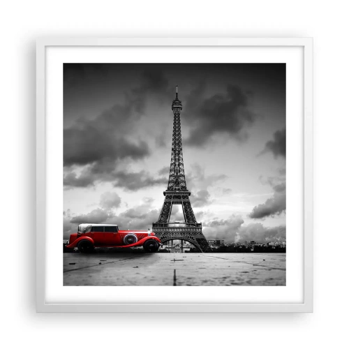 Poster in einem weißen Rahmen - Vor nicht allzu langer Zeit in Paris - 50x50 cm