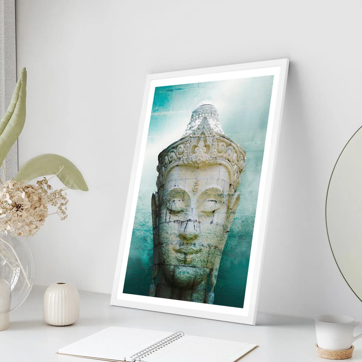 Poster in einem weißen Rahmen - Auf der Suche nach dem Licht - 61x91 cm