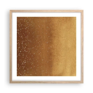 Poster in einem Rahmen aus heller Eiche - Die Geburt des Lichts - 50x50 cm