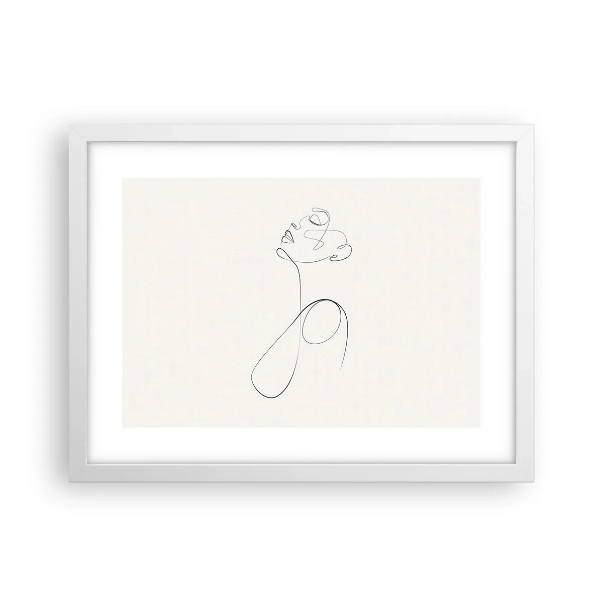 Poster in einem weißen Rahmen - Versunken in Träumen - 40x30 cm