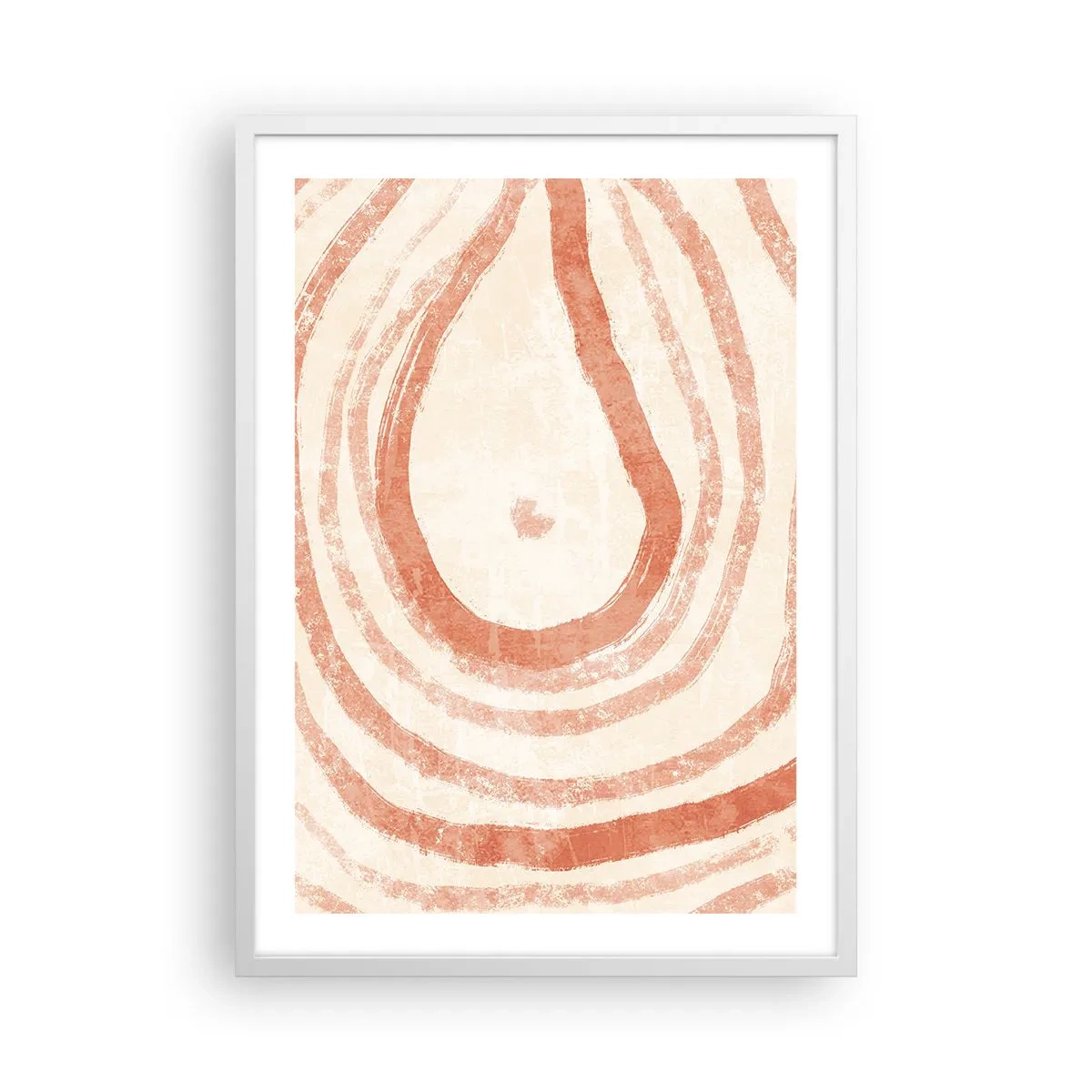 Poster in einem weißen Rahmen - Korallenkreise – Komposition - 50x70 cm