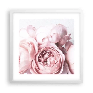 Poster in einem weißen Rahmen - Für Romantiker - 40x40 cm