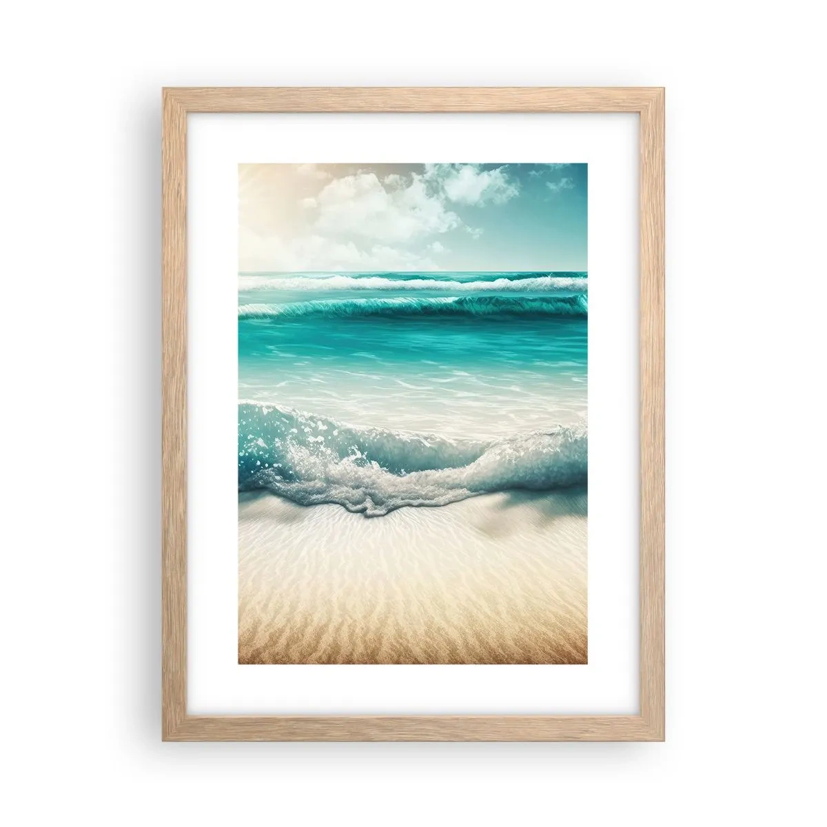 Poster in einem Rahmen aus heller Eiche - Frieden des Ozeans - 30x40 cm