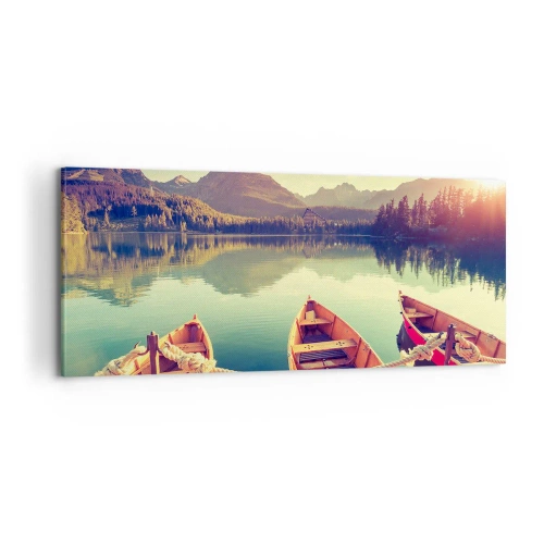 Bild auf Leinwand - Leinwandbild - Lebe nach ihren Gesetzen - 100x40 cm