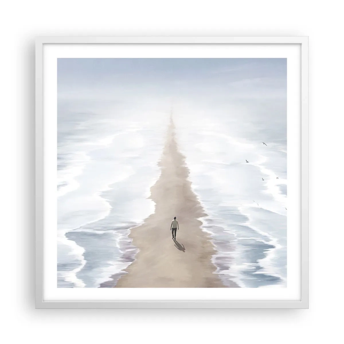 Poster in einem weißen Rahmen - Glänzende Zukunft - 60x60 cm