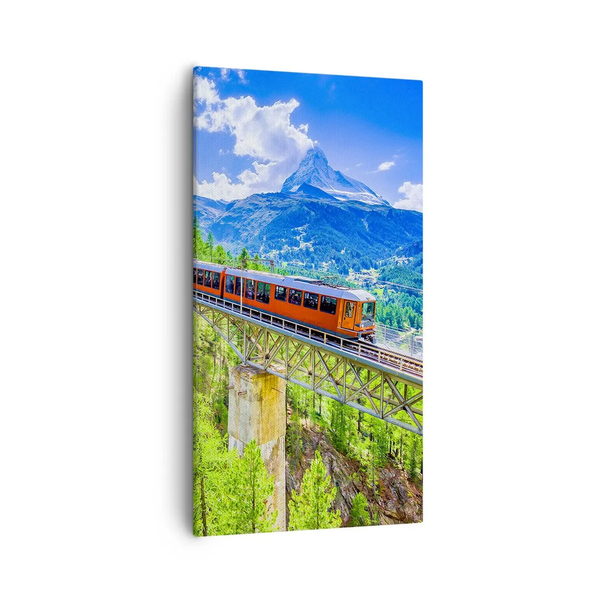 Bild auf Leinwand - Leinwandbild - Jetzt sind Alpen dran - 55x100 cm