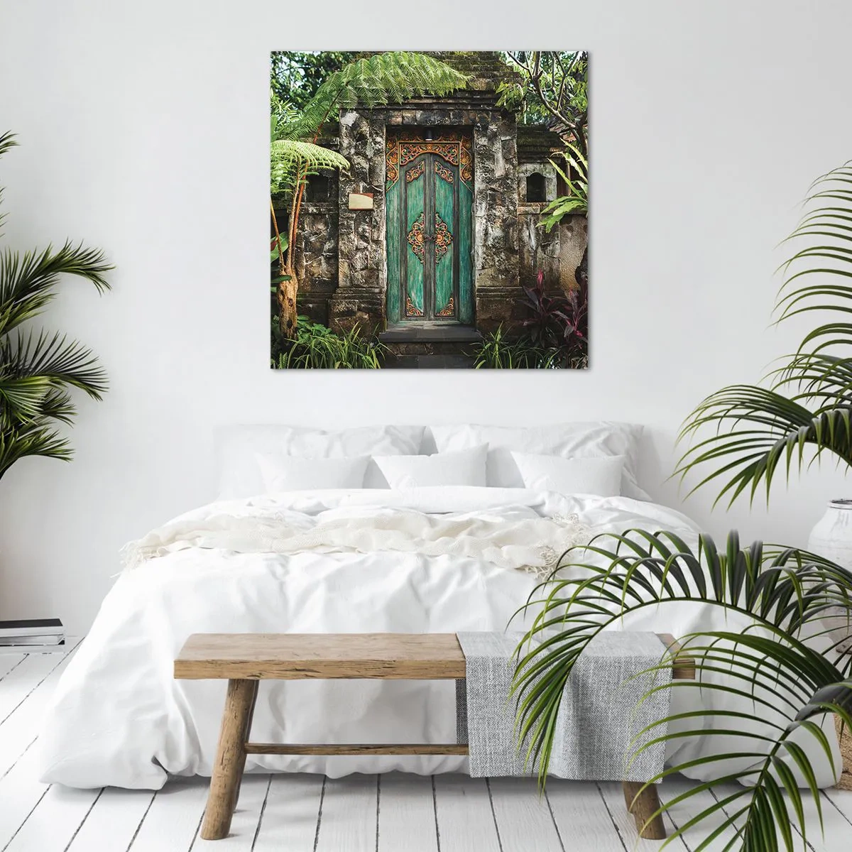 Bild auf Leinwand - Leinwandbild - Eine Tür zu einer exotischen Welt - 40x40 cm