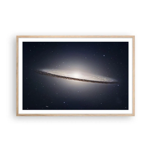 Poster in einem Rahmen aus heller Eiche - Vor langer Zeit in einer weit entfernten Galaxie ... - 91x61 cm