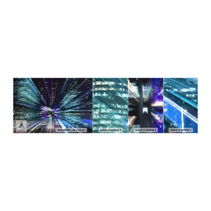 Fototapetenmuster Standard Eco - Übergang zum Hyperraum - Abstraktion, Stadt, Grafik - 100x30 cm