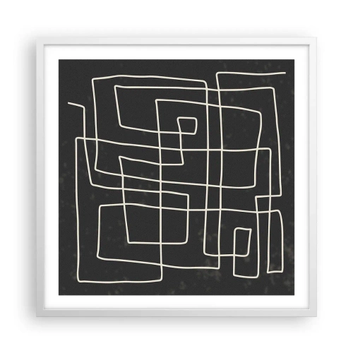 Poster in einem weißen Rahmen - Nicht so einfach - 60x60 cm