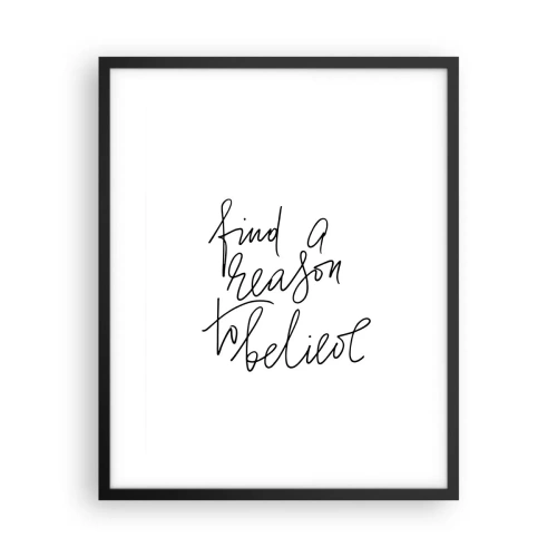 Poster in einem schwarzem Rahmen - Es ist möglich - 40x50 cm