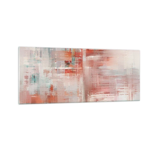 Glasbild - Bild auf glas - Dunstig. Aber rosa - 100x40 cm
