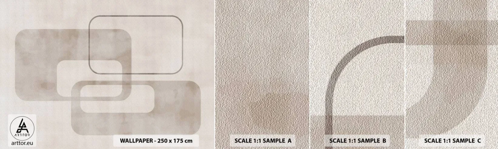 Fototapeten Muster Selbstklebend Deluxe Sticker - Geometrische Fuge - Formen, Minimalismus, Hell - 100x30 cm