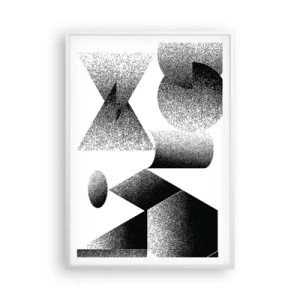 Poster in einem weißen Rahmen - Winkel und Ovale - 70x100 cm