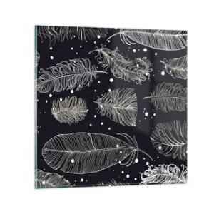 Glasbild - Bild auf glas - Gefiederte Spitze - 70x70 cm