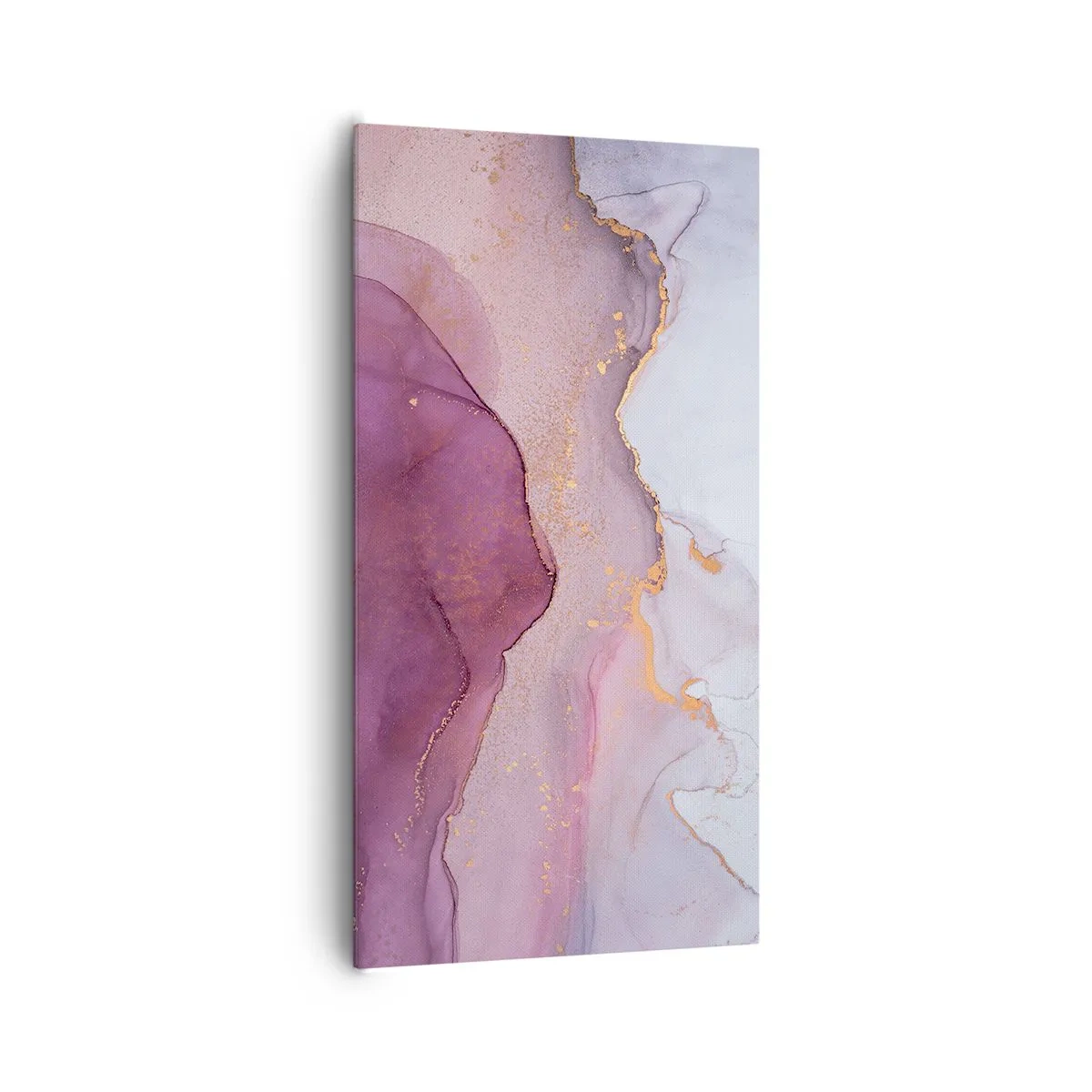 Bild auf Leinwand - Leinwandbild - Violett und lila Wellen - 65x120 cm