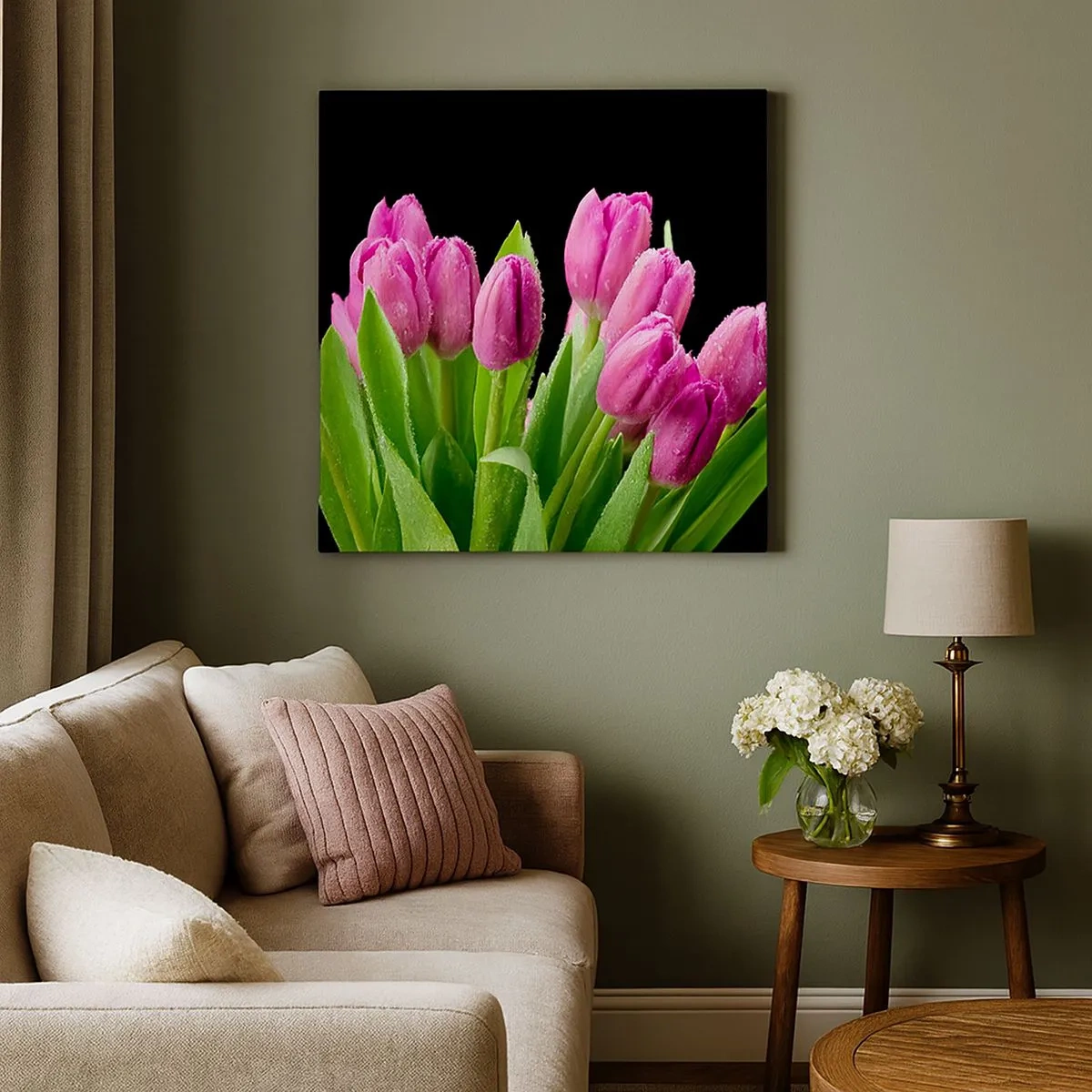 Bild auf Leinwand - Leinwandbild - Lila Frühlingsfreude - 30x30 cm