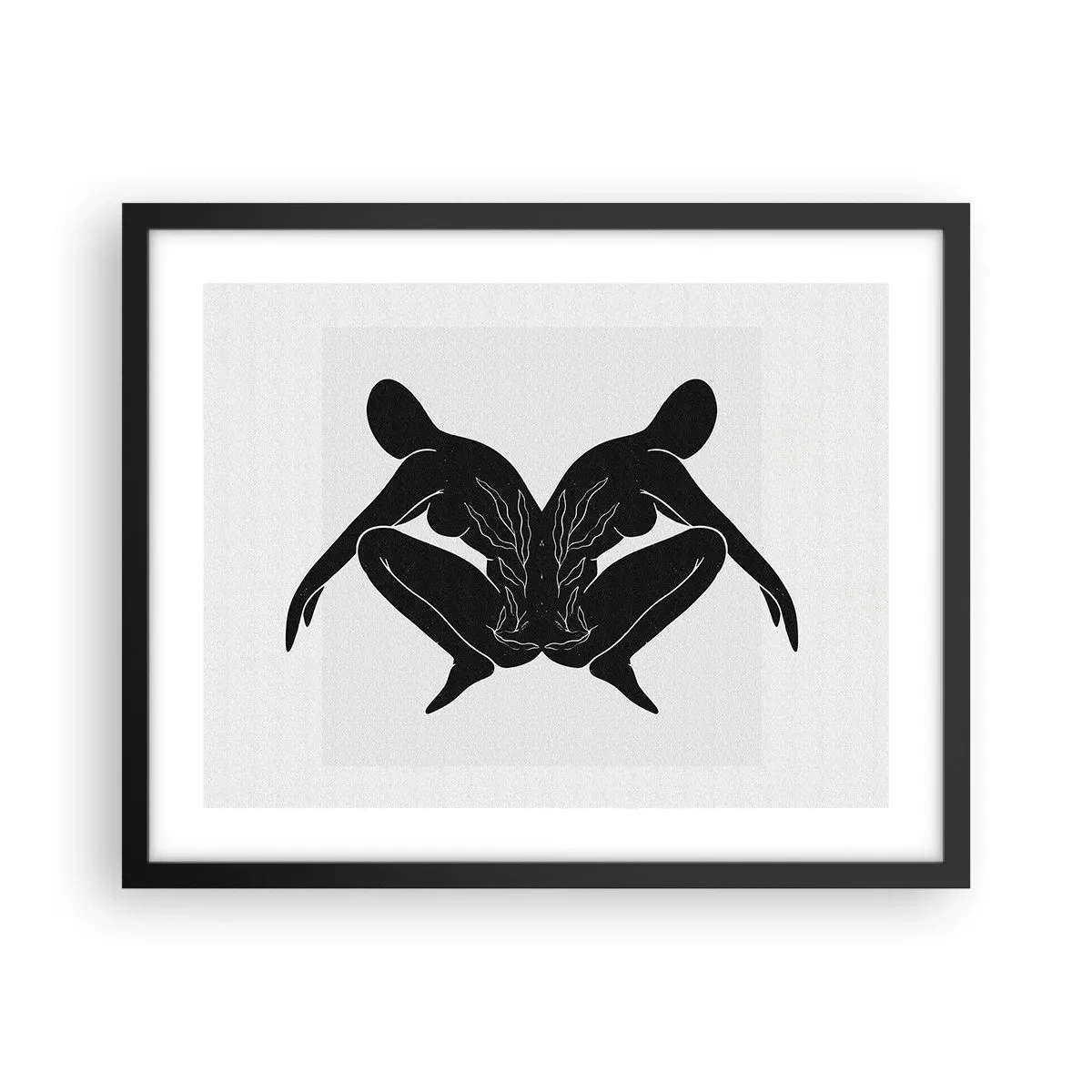 Poster in einem schwarzem Rahmen - Gemeinsame Seele - 50x40 cm