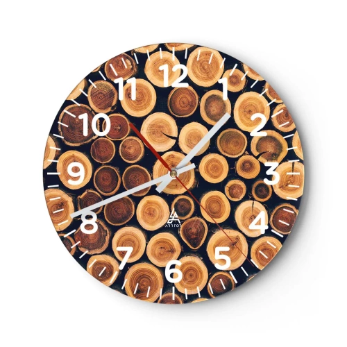 Wanduhr - Glasuhr - Wie alt sehe ich aus? - 30x30 cm