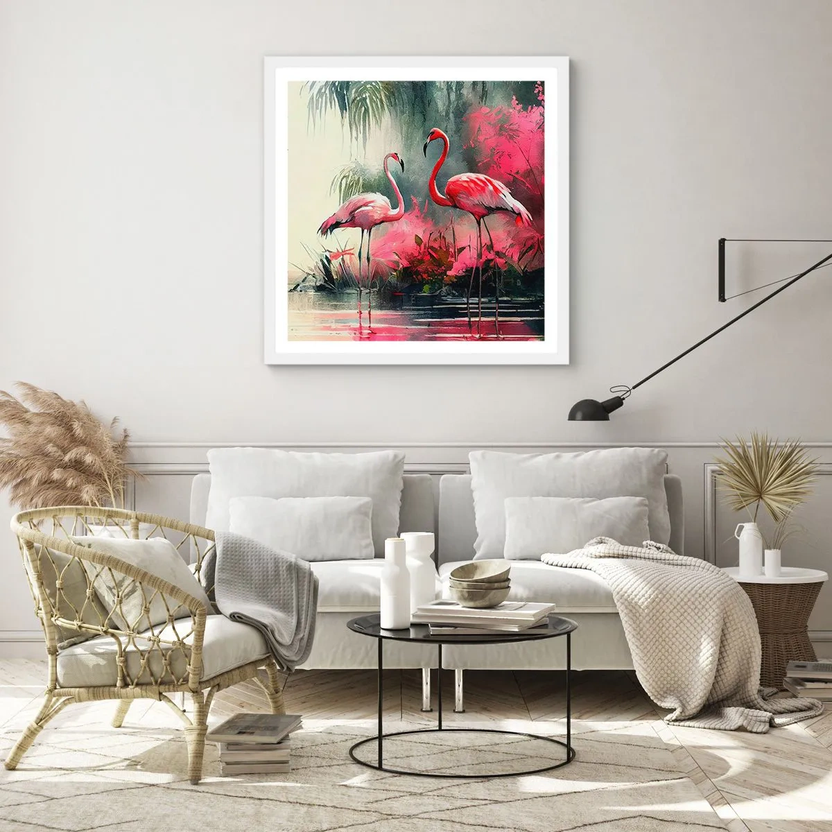 Poster in einem weißen Rahmen - Lektion in natürlicher Anmut - 30x30 cm