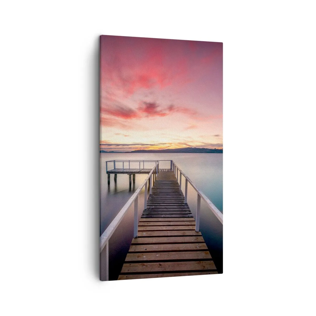 Bild auf Leinwand - Leinwandbild - Die sanfte Flamme des Abends - 45x80 cm