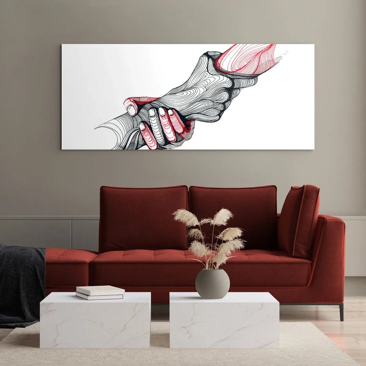 Glasbild - Bild auf glas - Sie sind in guten Händen - 90x30 cm