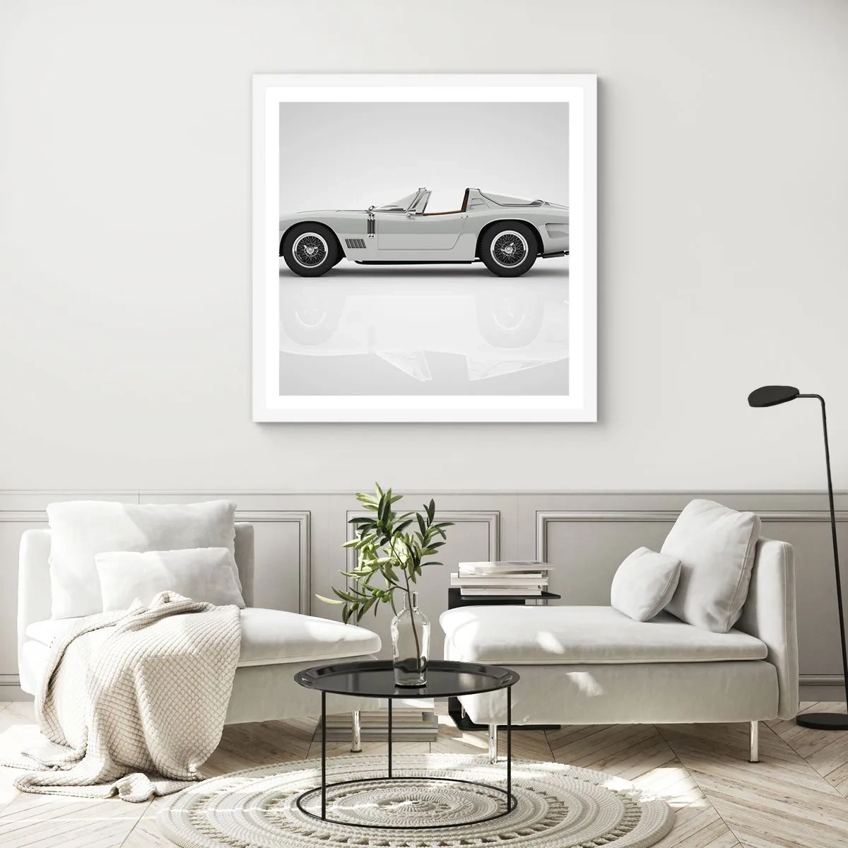 Poster in einem weißen Rahmen - Spaß versprochen - 40x40 cm