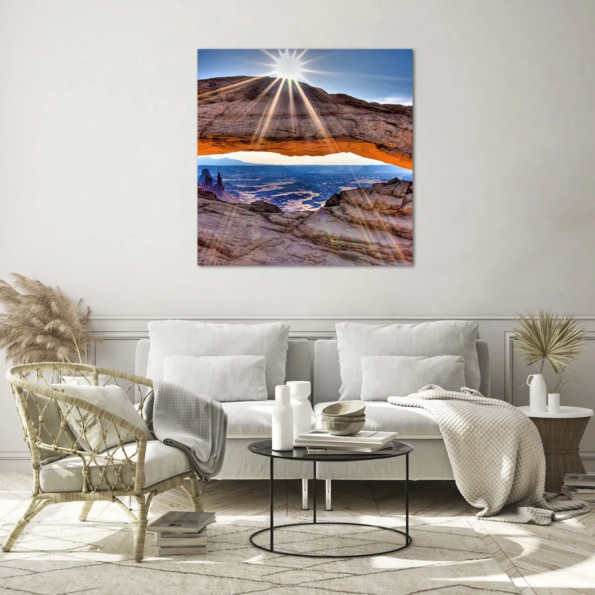 Glasbild - Bild auf glas - Durch das Felsentor - 40x40 cm