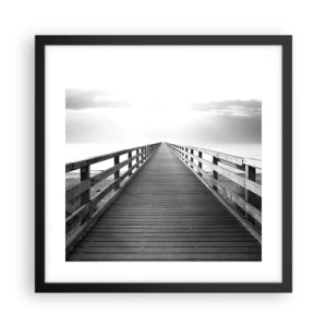 Poster in einem schwarzem Rahmen - In die Ferne ... - 40x40 cm