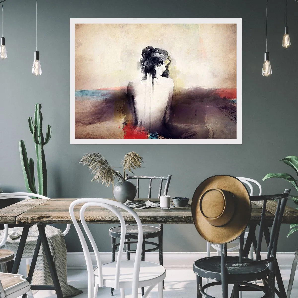Poster - Glatte Linien, ovale Formen - 40x30 cm