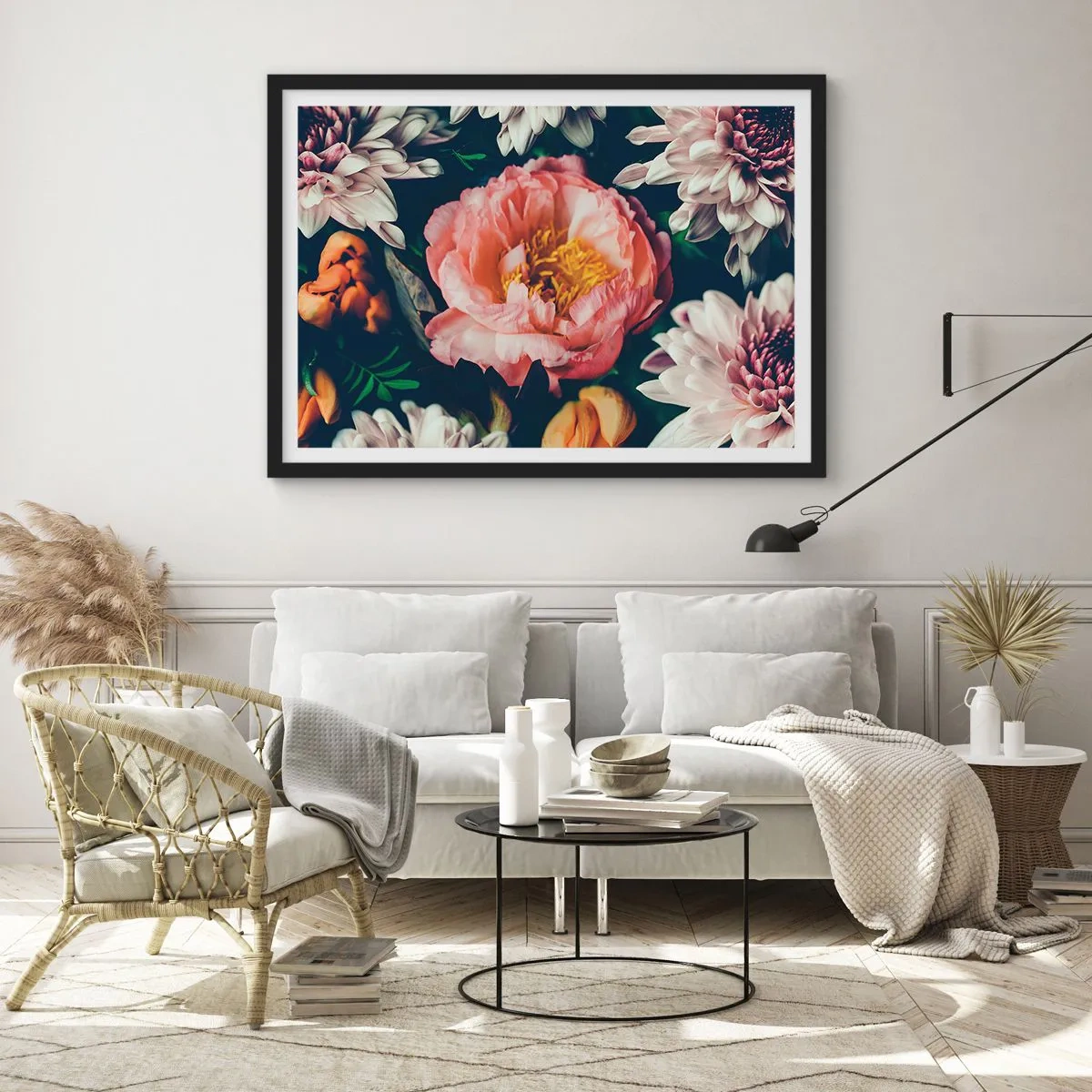 Poster in einem schwarzem Rahmen - Mit barocker Pracht - 50x40 cm