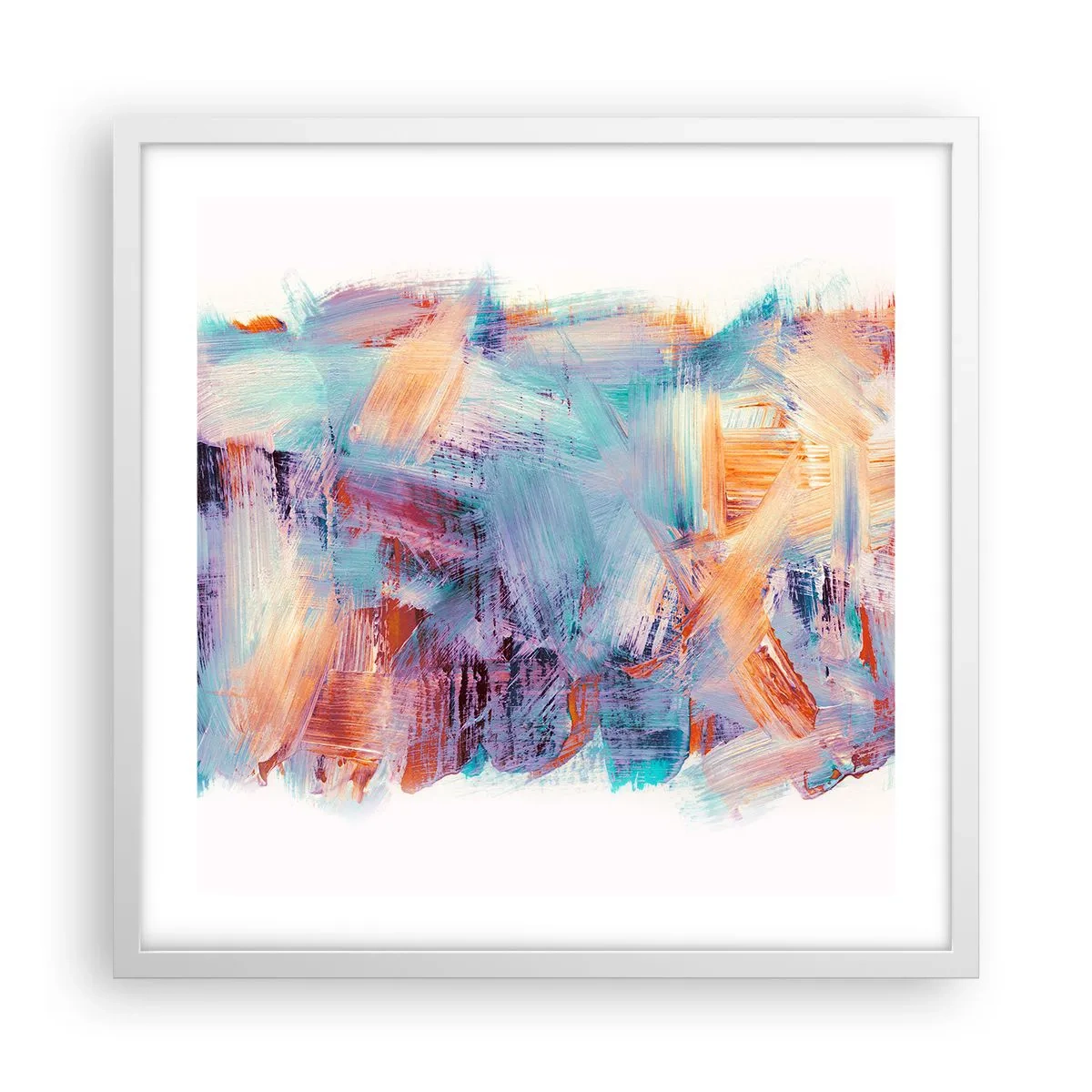 Poster in einem weißen Rahmen - Buntes Durcheinander - 50x50 cm