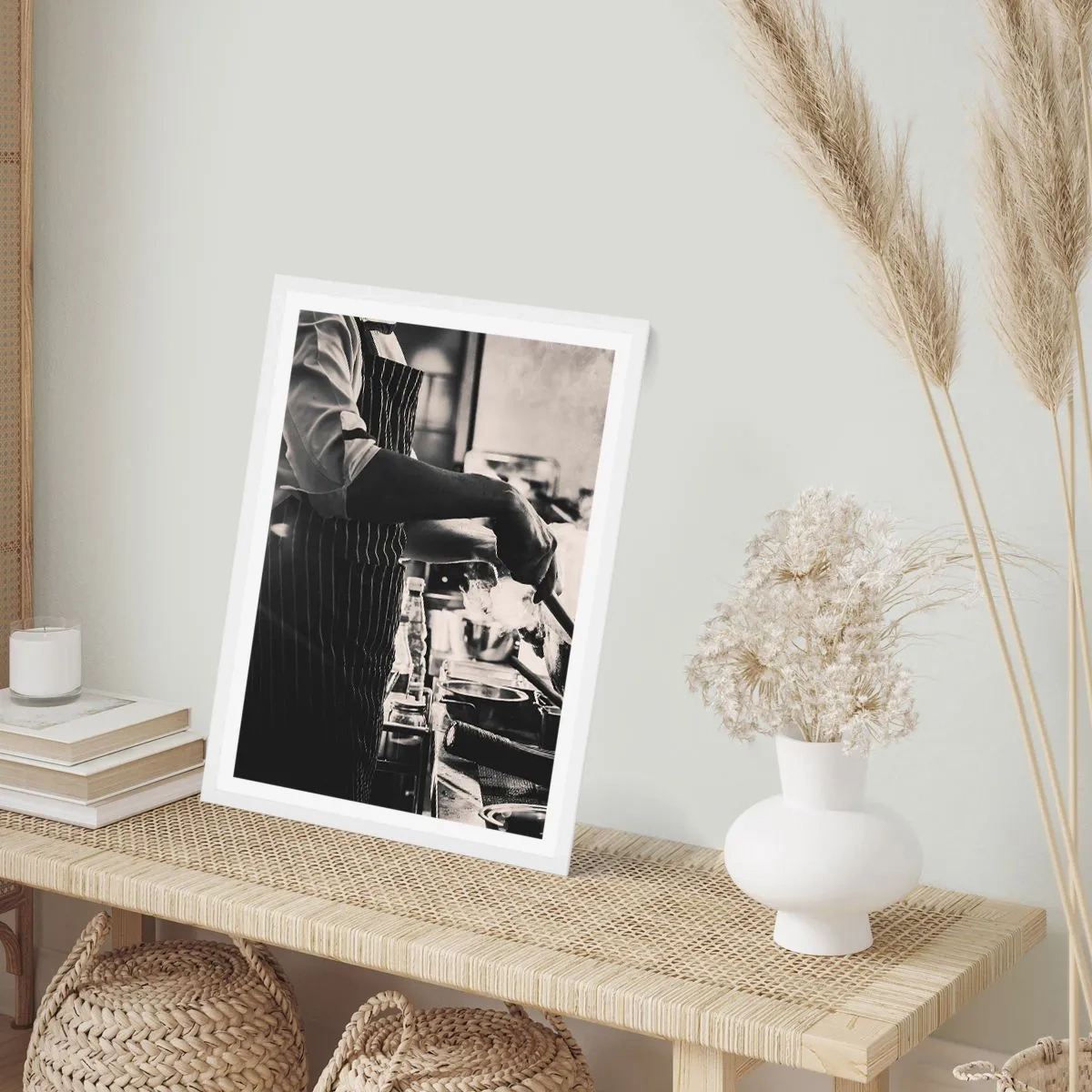 Poster in einem weißen Rahmen - Alchemie der Aromen - 61x91 cm