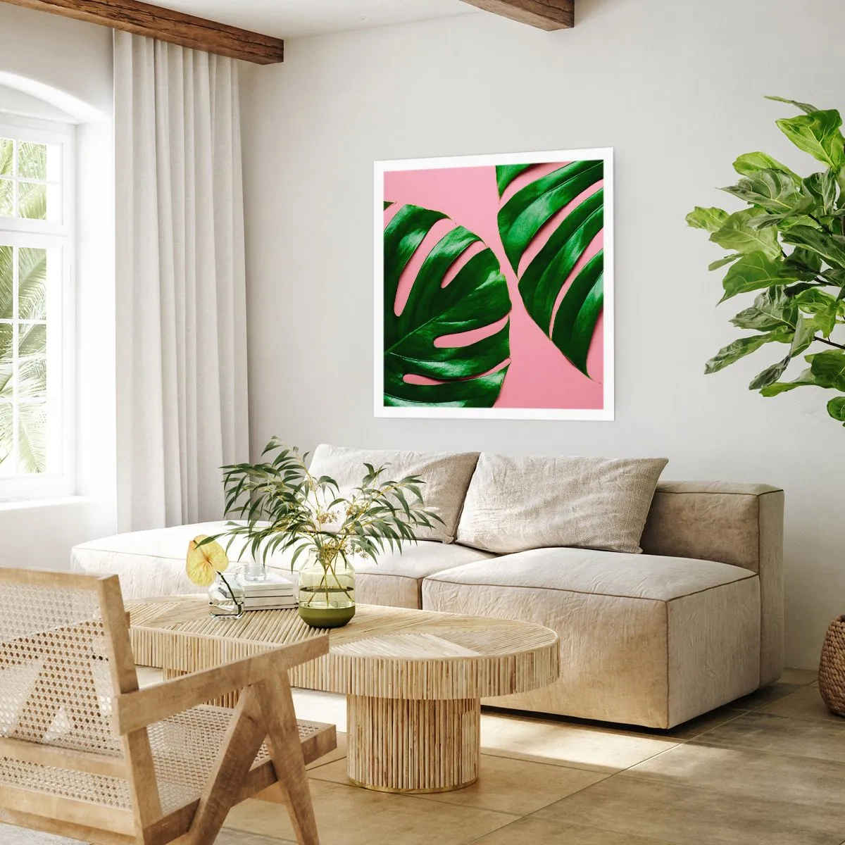 Poster - Rendezvous im Grünen - 60x60 cm