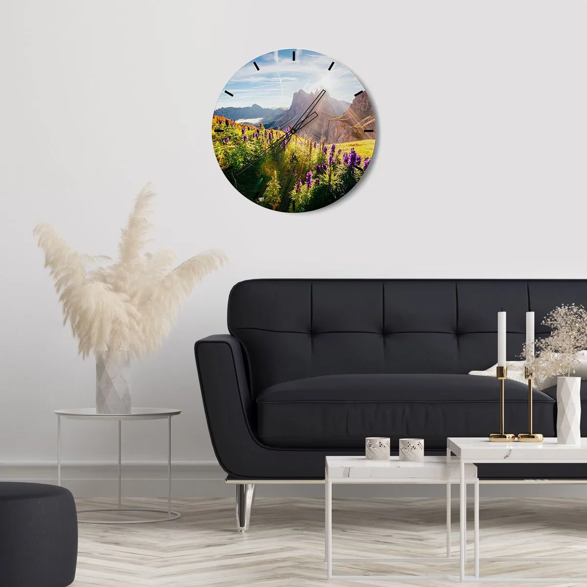 Wanduhr - Glasuhr - Das geheime Leben der Kräuter - 30x30 cm