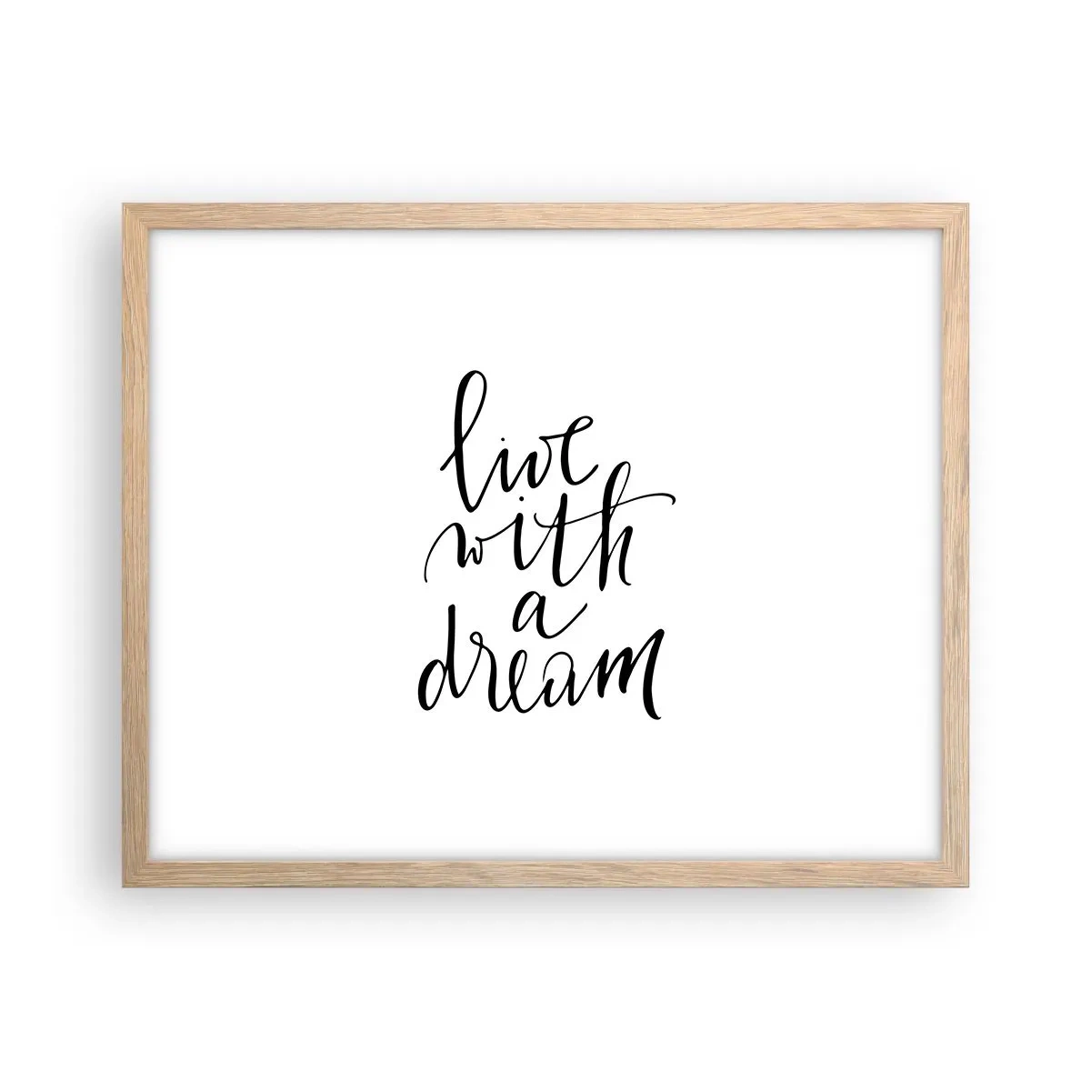 Poster in einem Rahmen aus heller Eiche - Na sicher - 50x40 cm