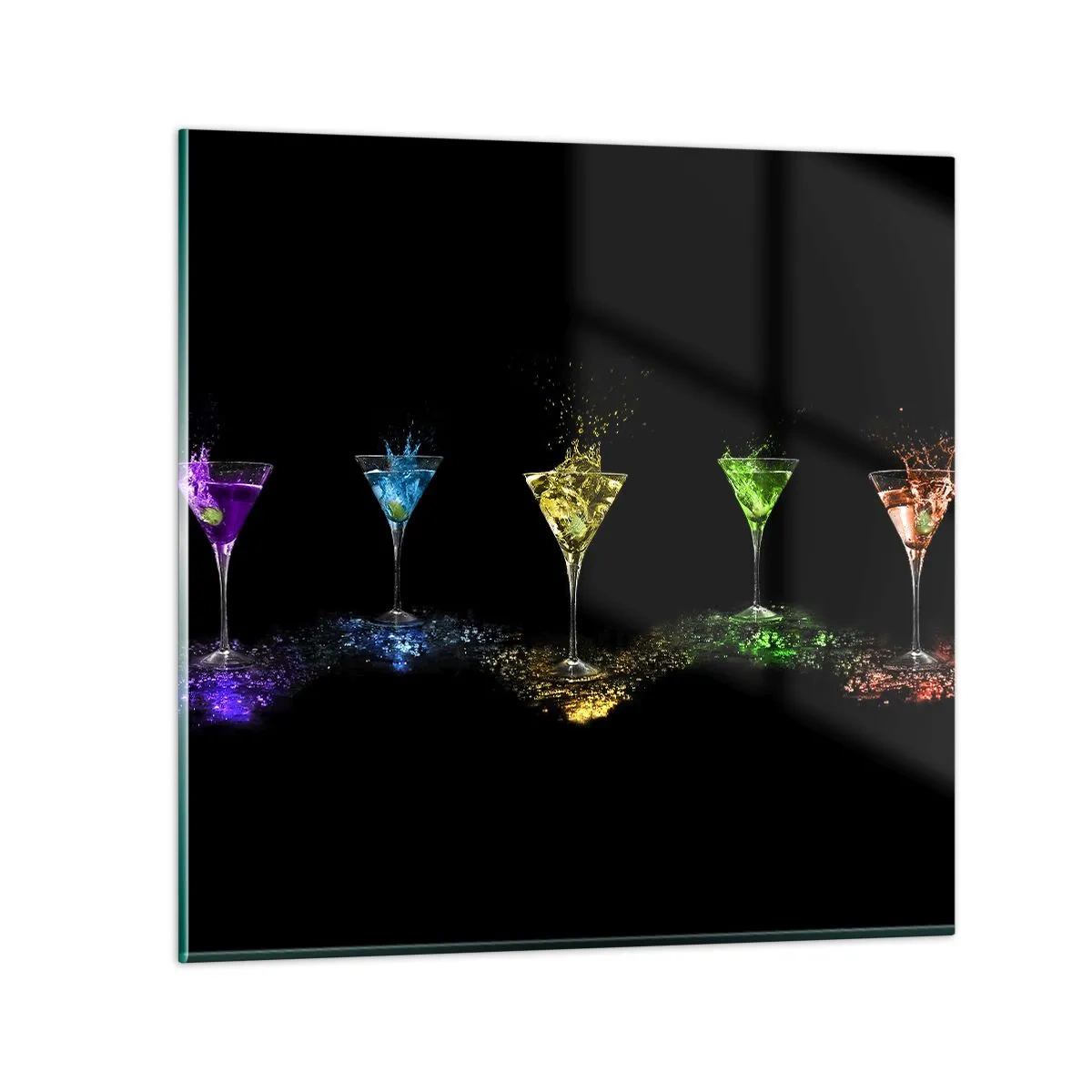 Glasbild - Bild auf glas - Farben der Freude in Kristallglas - 50x50 cm