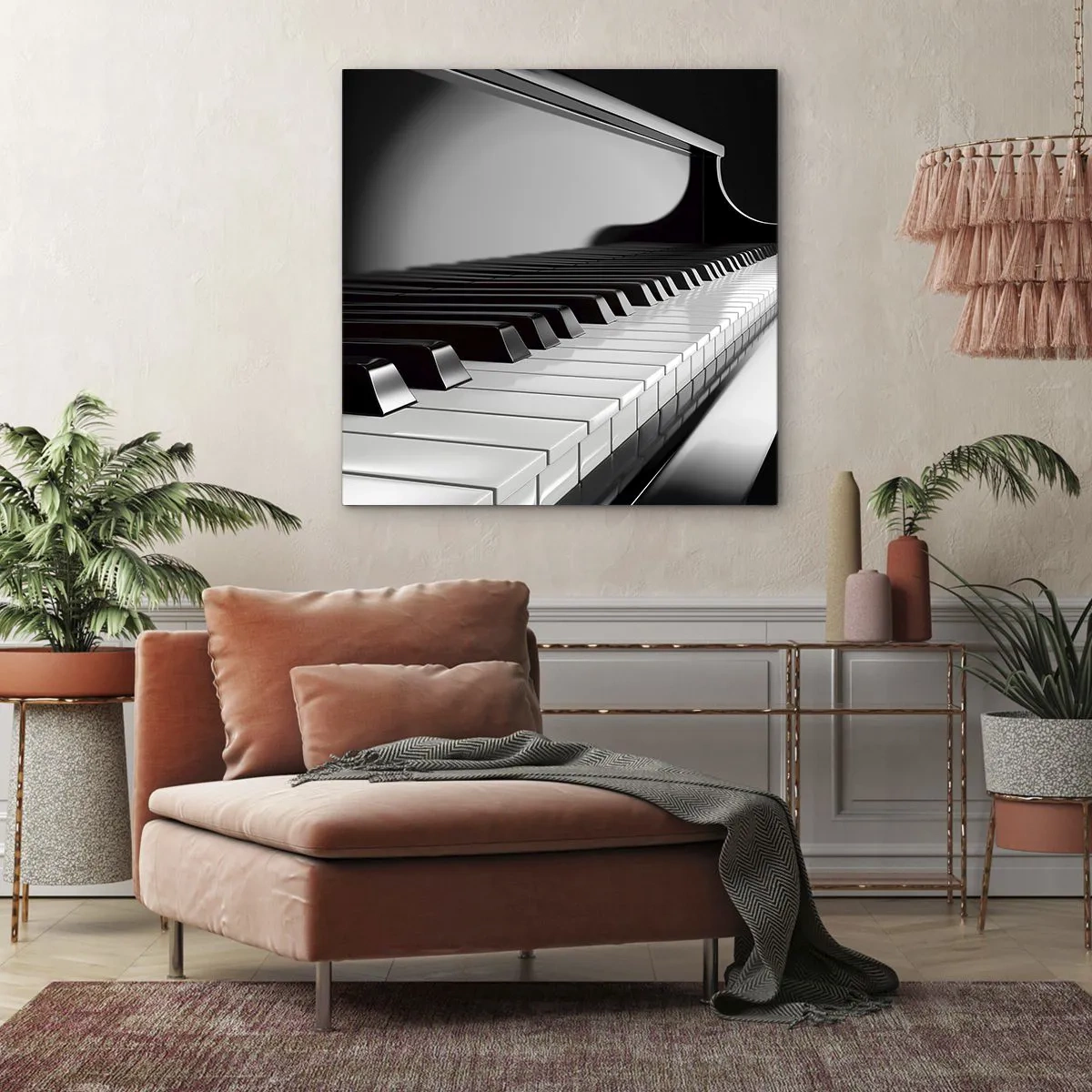 Bild auf Leinwand - Leinwandbild - Harmonie von Formen und Farben - 70x70 cm