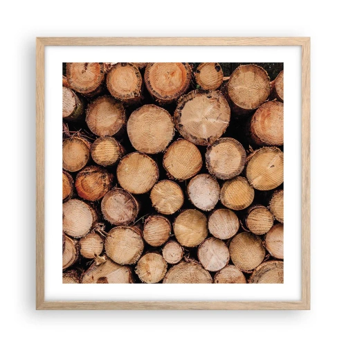 Poster in einem Rahmen aus heller Eiche - Ein neuer Anfang - 50x50 cm