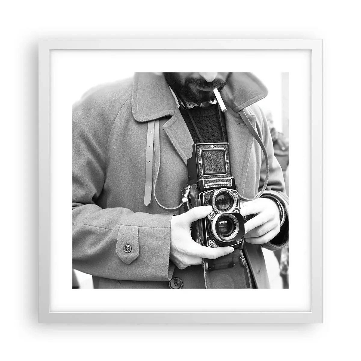 Poster in einem weißen Rahmen - Retro-Stil - 40x40 cm