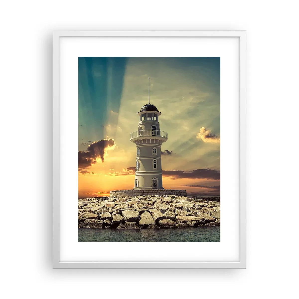 Poster in einem weißen Rahmen - Licht - Gut - Schönheit - 40x50 cm