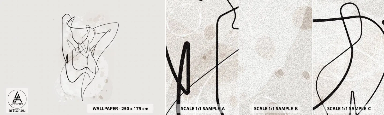 Fototapeten Muster Selbstklebend Deluxe Sticker - Die Kunst der Verführung - Frau, Grafik, Stück - 100x30 cm