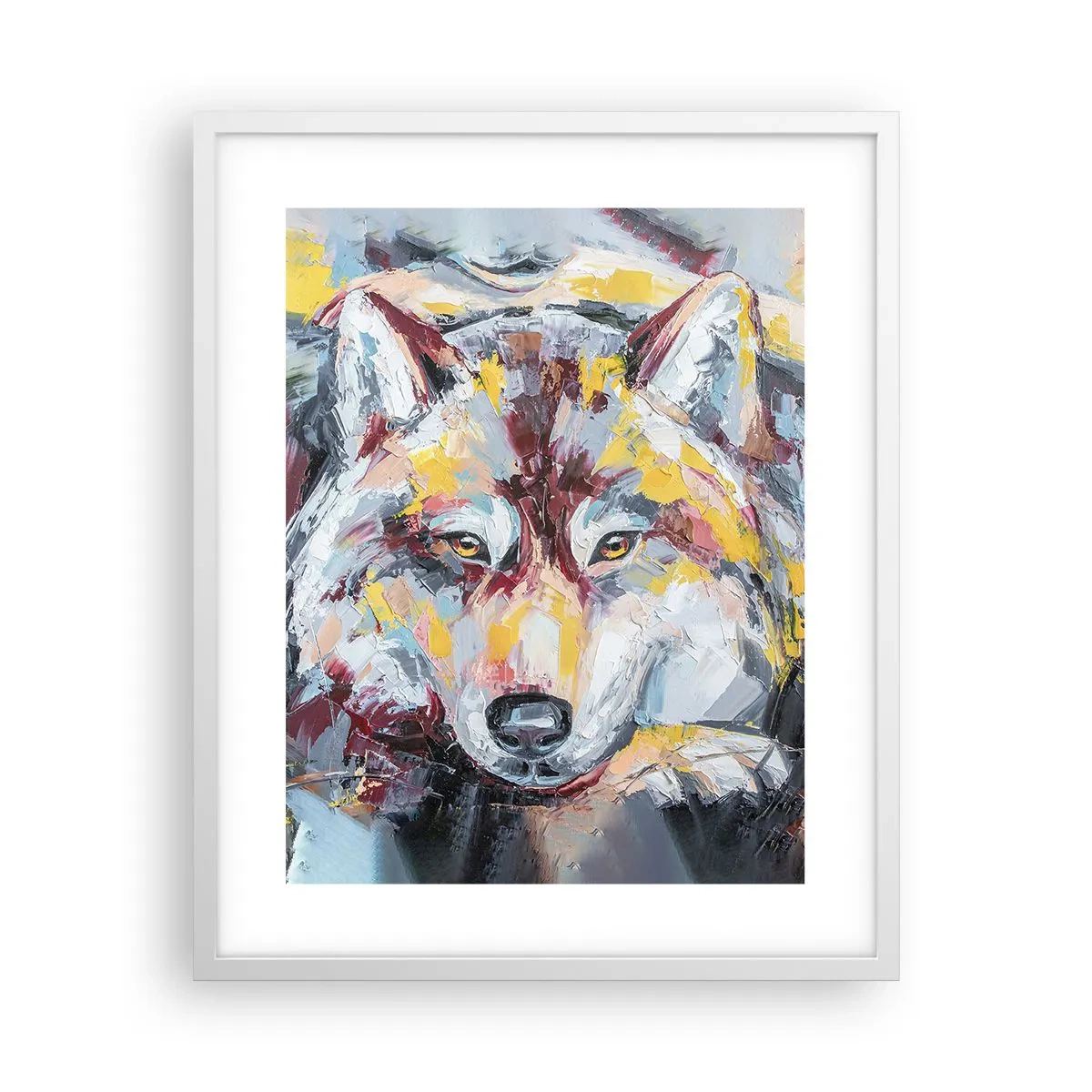 Poster in einem weißen Rahmen - Seelenfrieden unter den Lieben - 40x50 cm