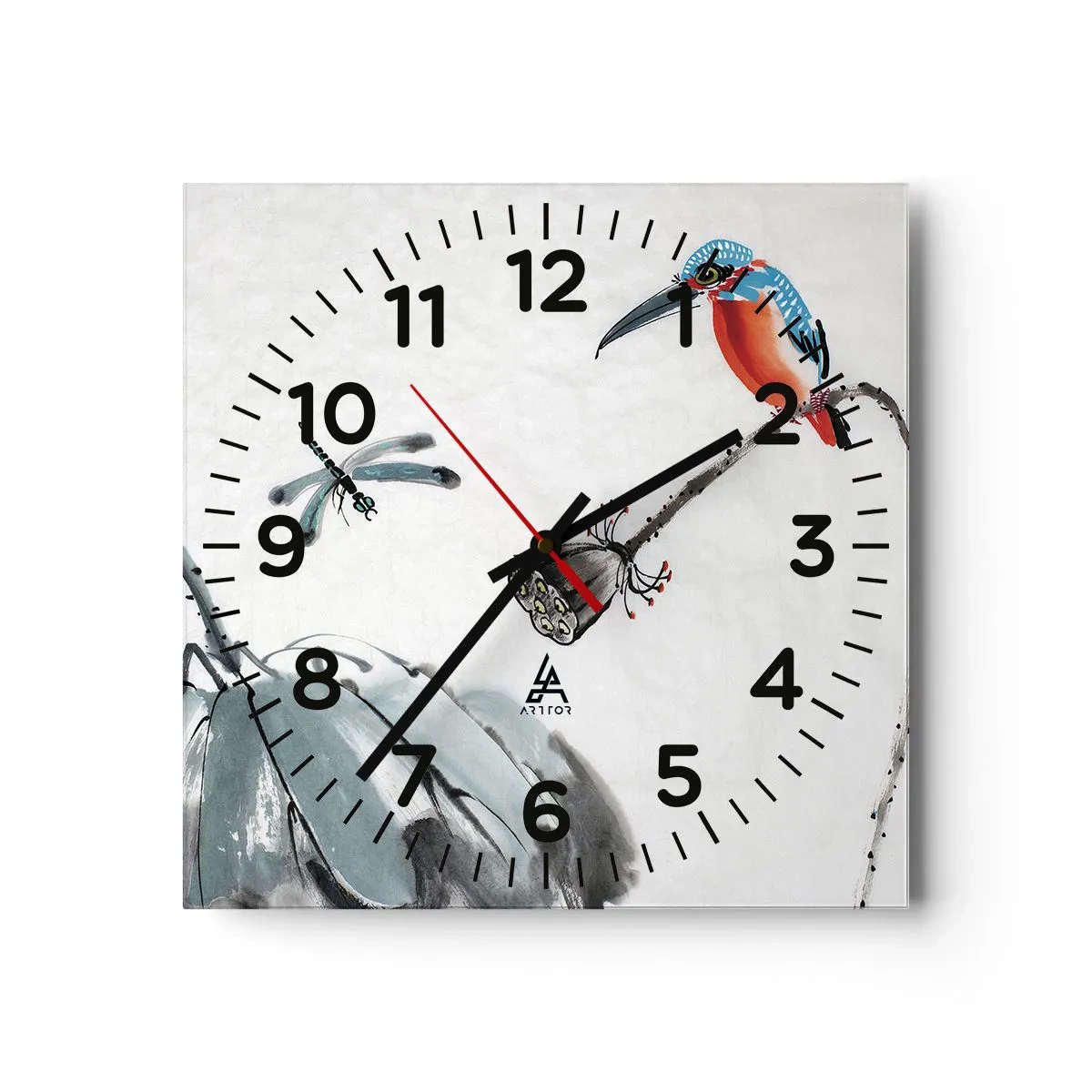 Wanduhr - Glasuhr - Das Leben der Wiese - 30x30 cm
