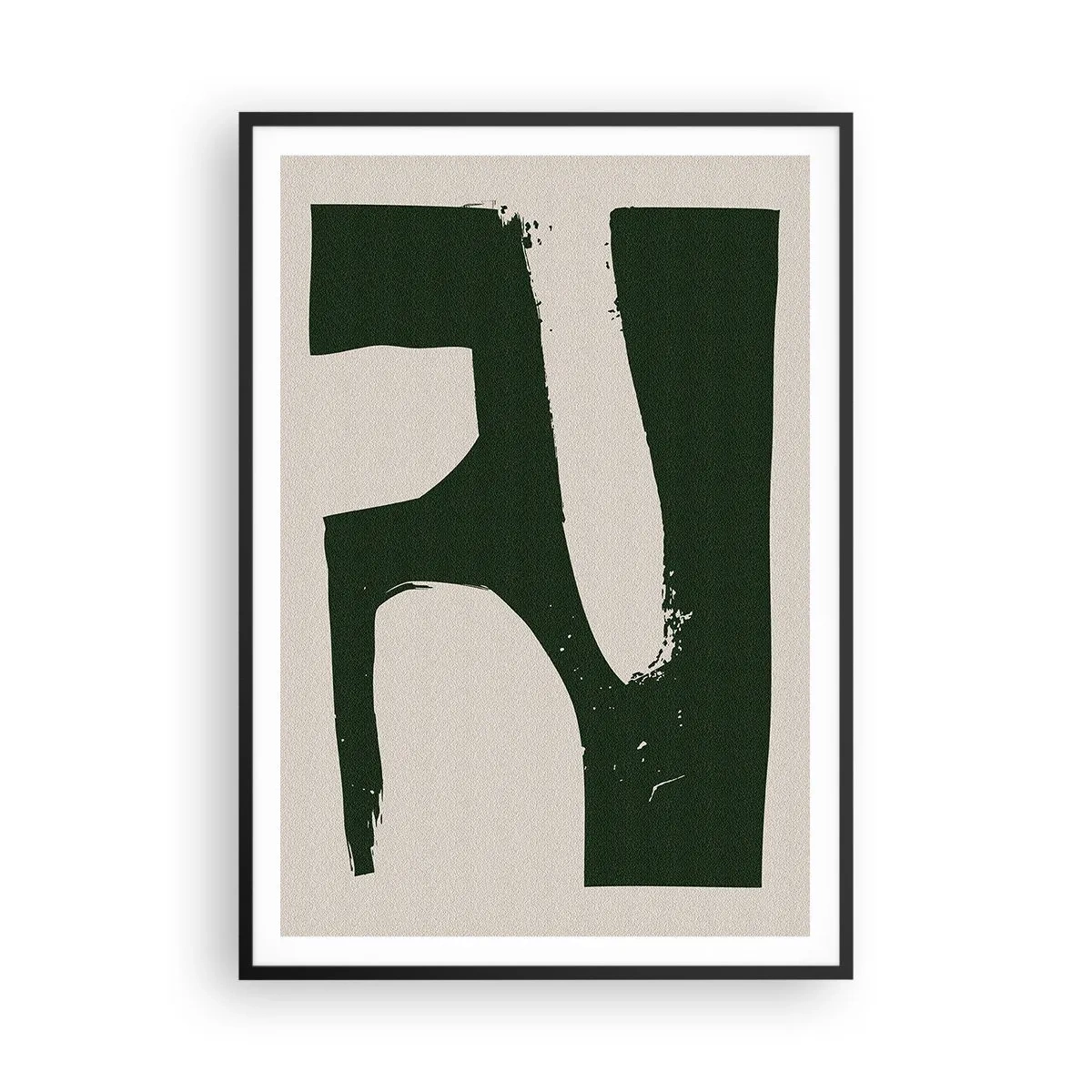 Poster in einem schwarzem Rahmen - Weiße Buchten - 70x100 cm