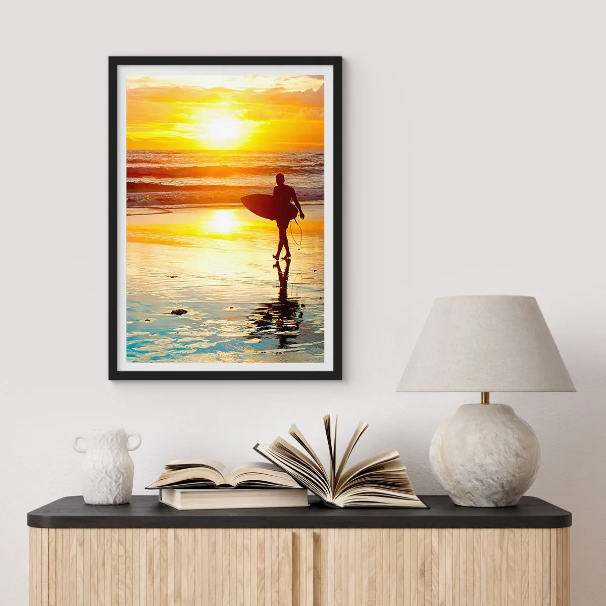 Poster in einem schwarzem Rahmen - Die Rückkehr des Kriegers - 40x50 cm