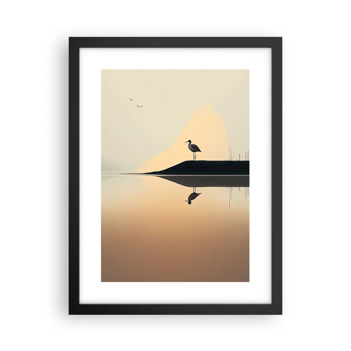 Poster in einem schwarzem Rahmen - Herr am See - 30x40 cm