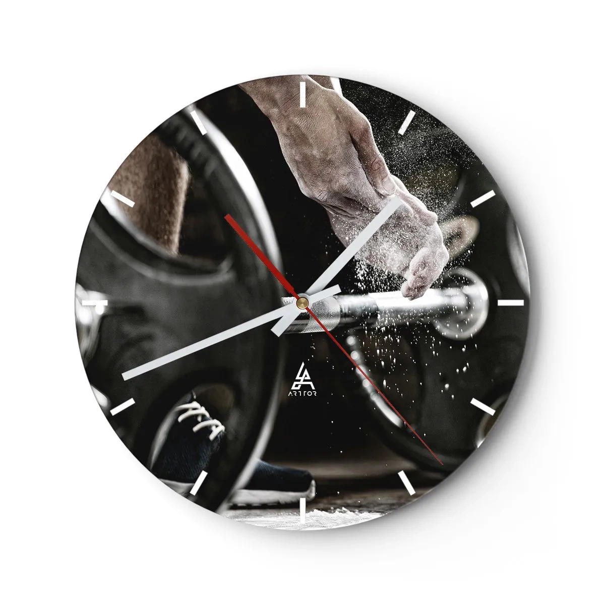 Wanduhr - Glasuhr - Herausforderung angenommen! - 40x40 cm